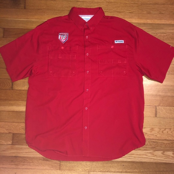 washington nationals button up shirt